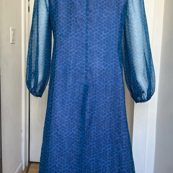 VTG Vintage ROBERT COURTNEY GENE ROYE Blue Designer Dress Size 18 - Picture 5 of 14